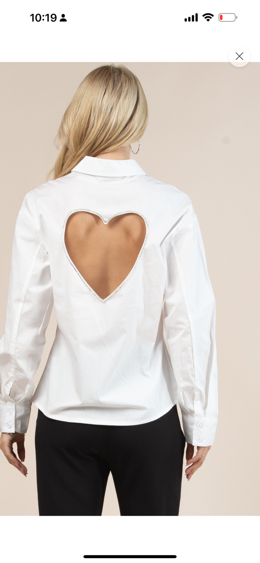Camisa blanca mangalarga de corazon