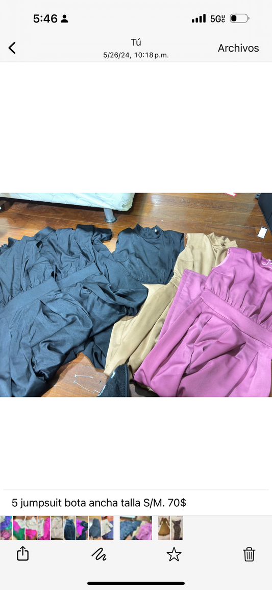 Jumpsuit bota ancha talla S/M
