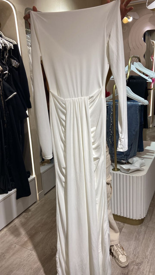 Vestido blanco mangalarga stretch talla S cb