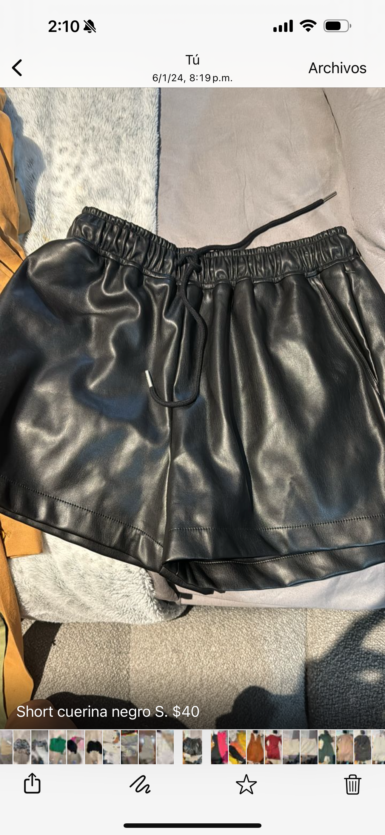 Short negro básico cuerina hyfve