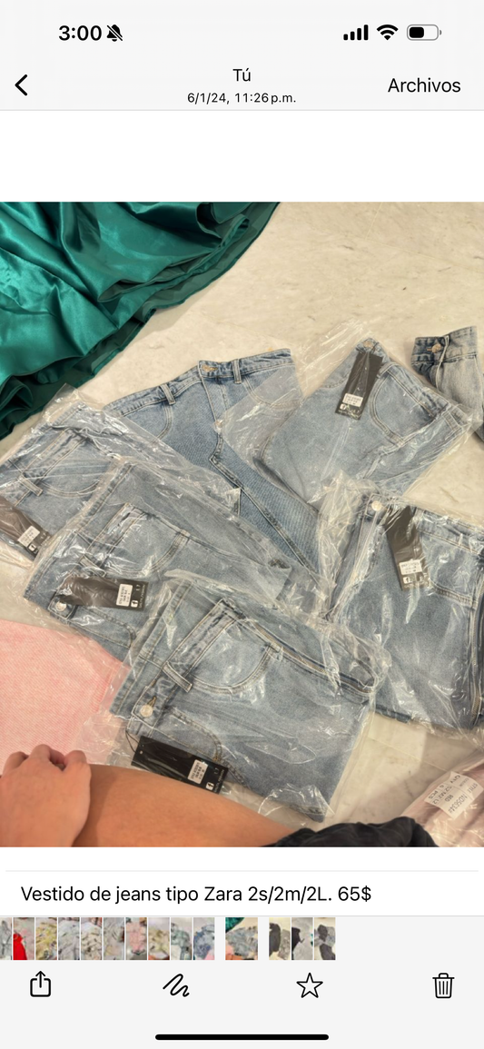 Vestido de jeans tipo Zara