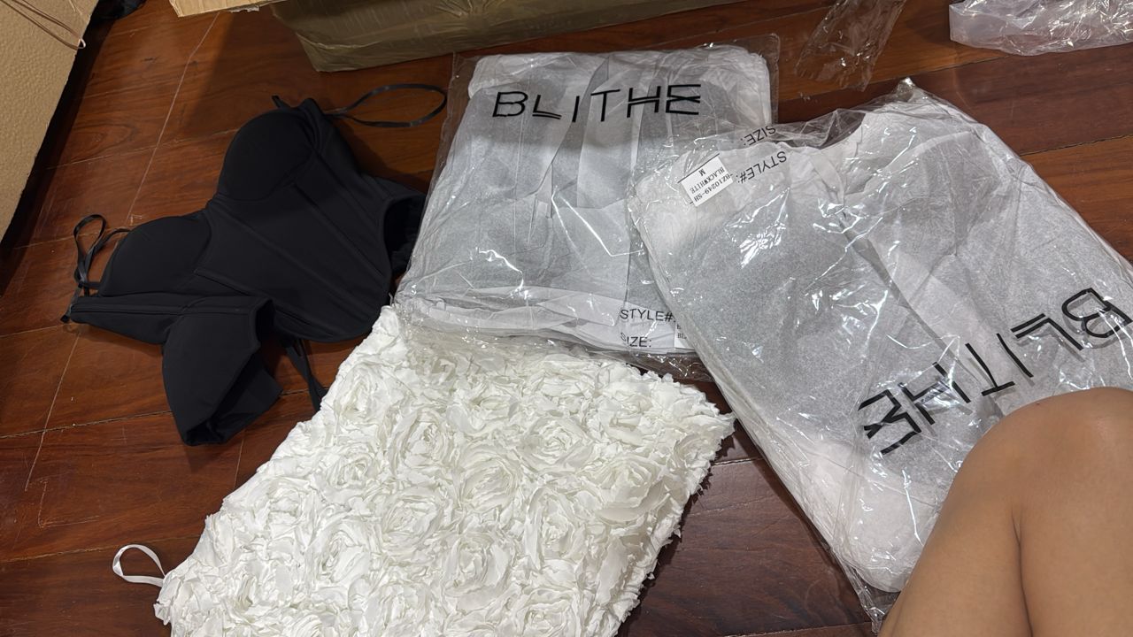 Set de falda blanca y top negro blithe