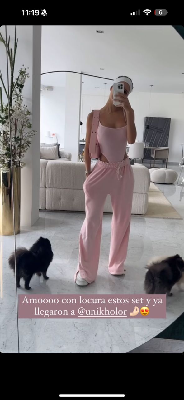 Set rosado de body y pant