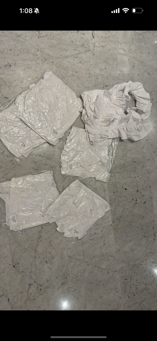 Top blanco ruffle