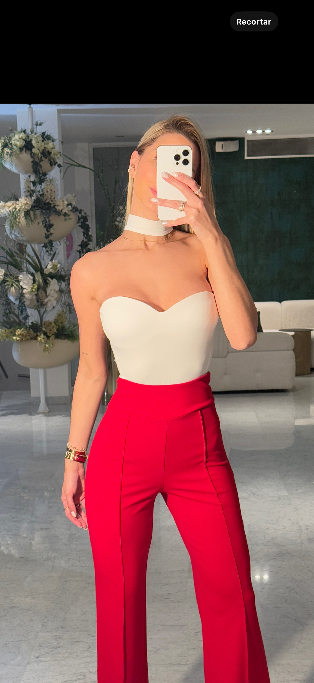Body blanco con elástico en cuello Giorgia