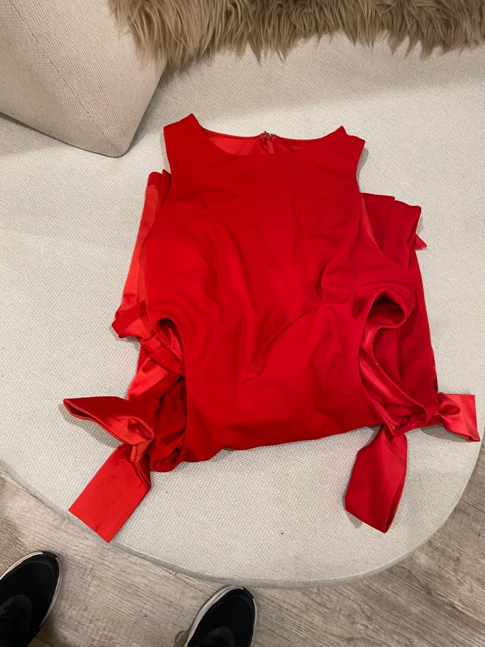 Vestido rojo lazos Cb