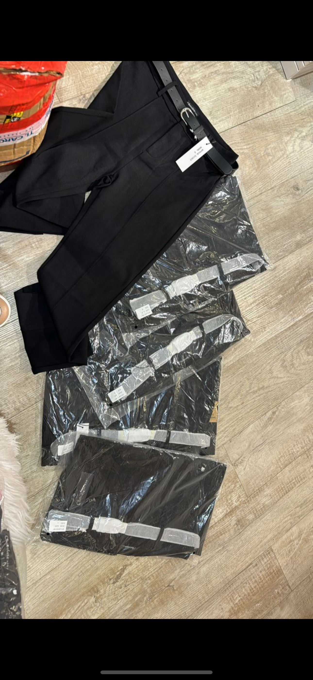 Pantalon de correa negro chocolate