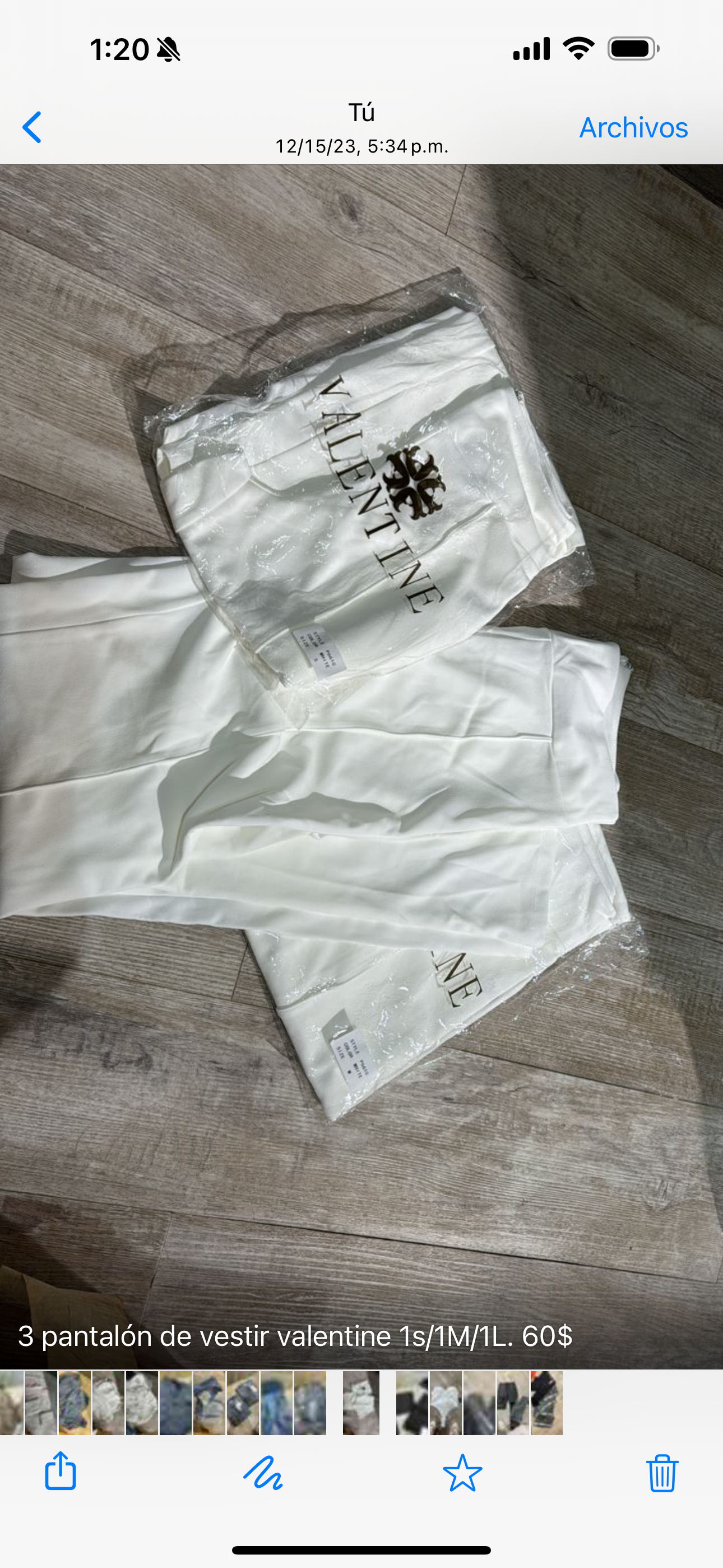 Pantalon de vestir blanco valentine