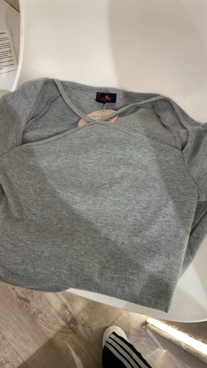 Vestido gris stretch