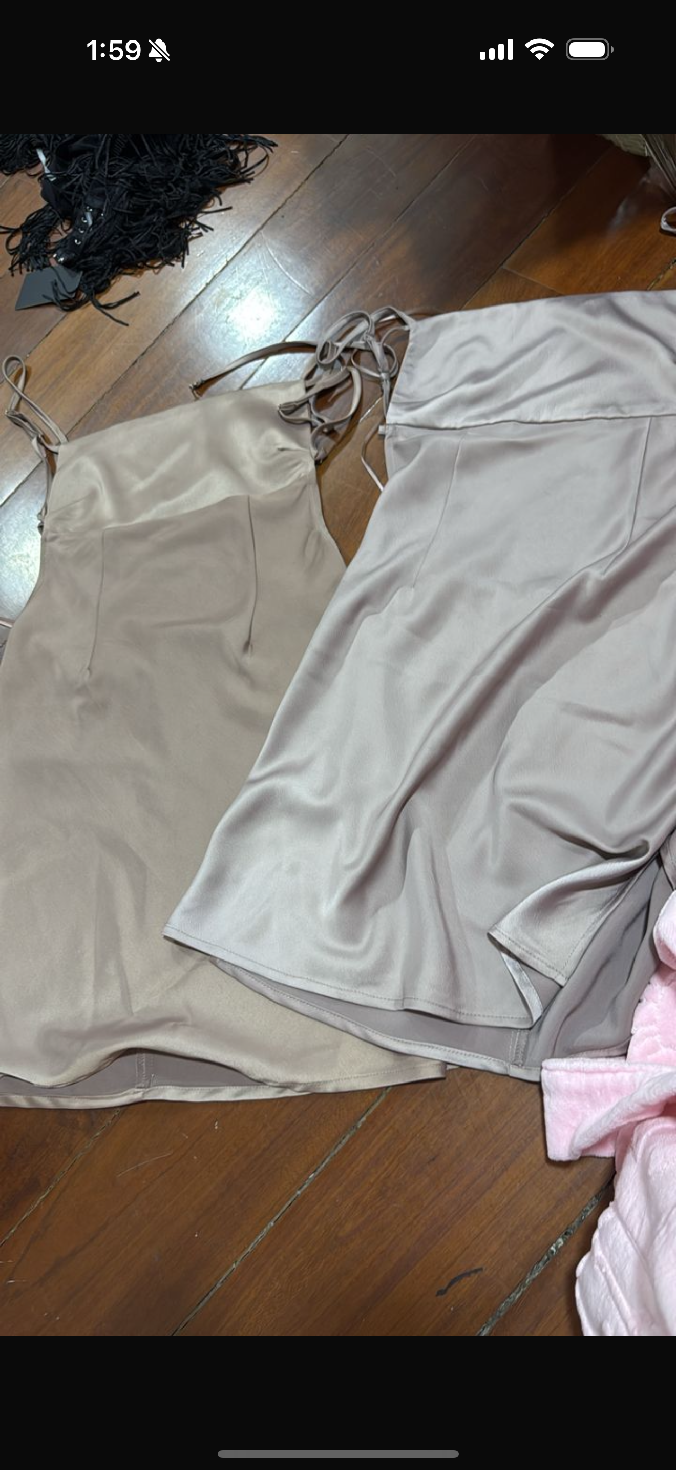 Mini vestido seda S fiestar