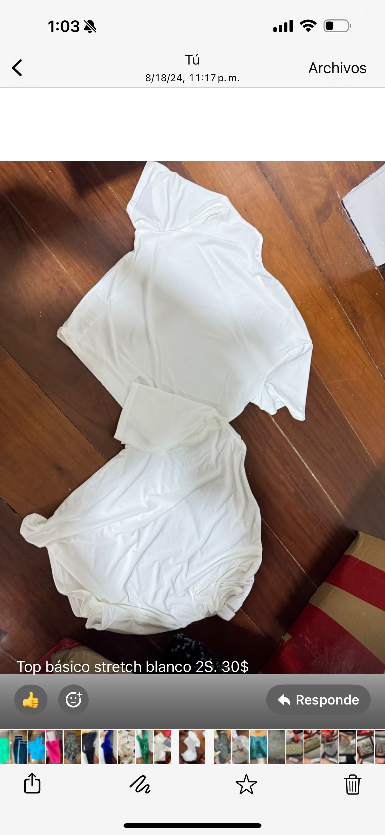 Top básico stretch blanco 2S.