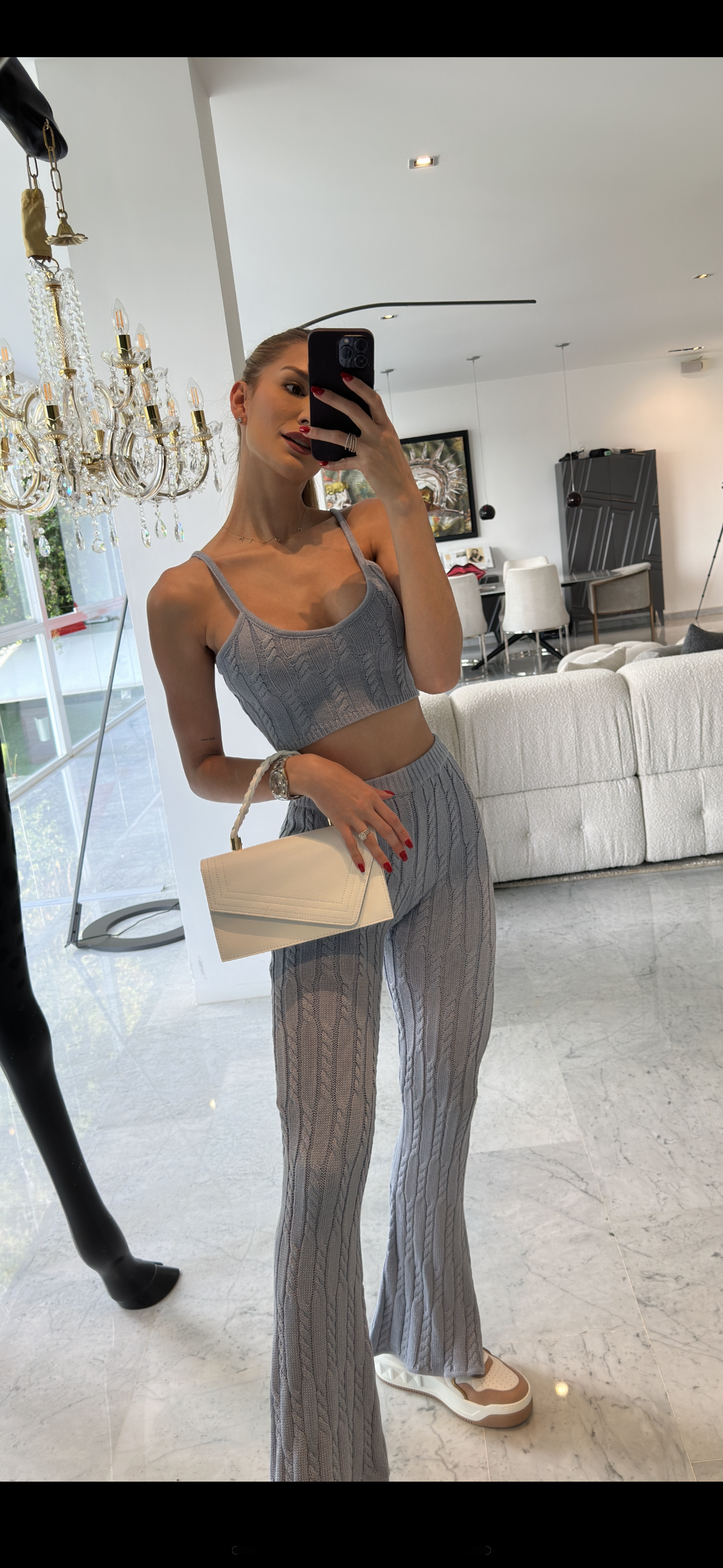 Set tejido azul bebe