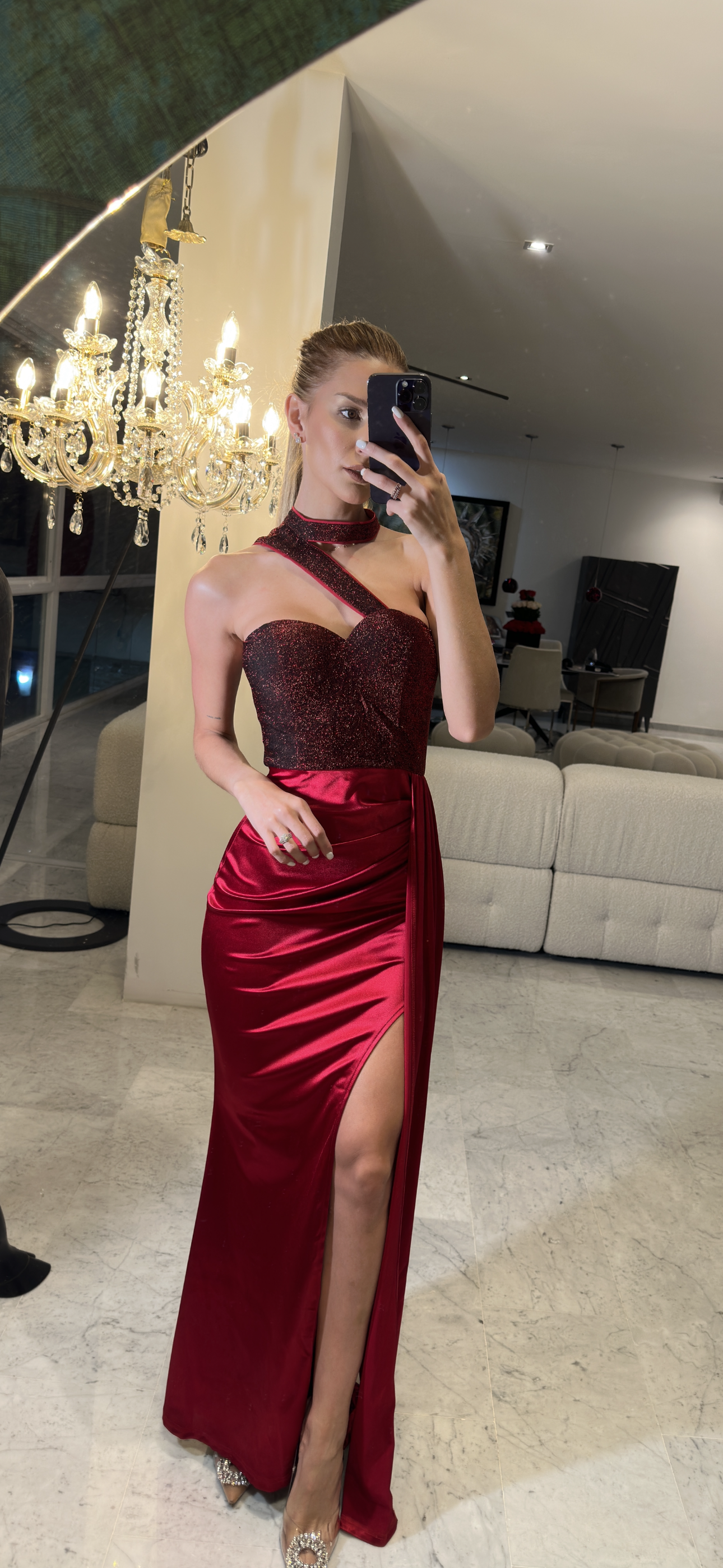 Vestido rojo largo