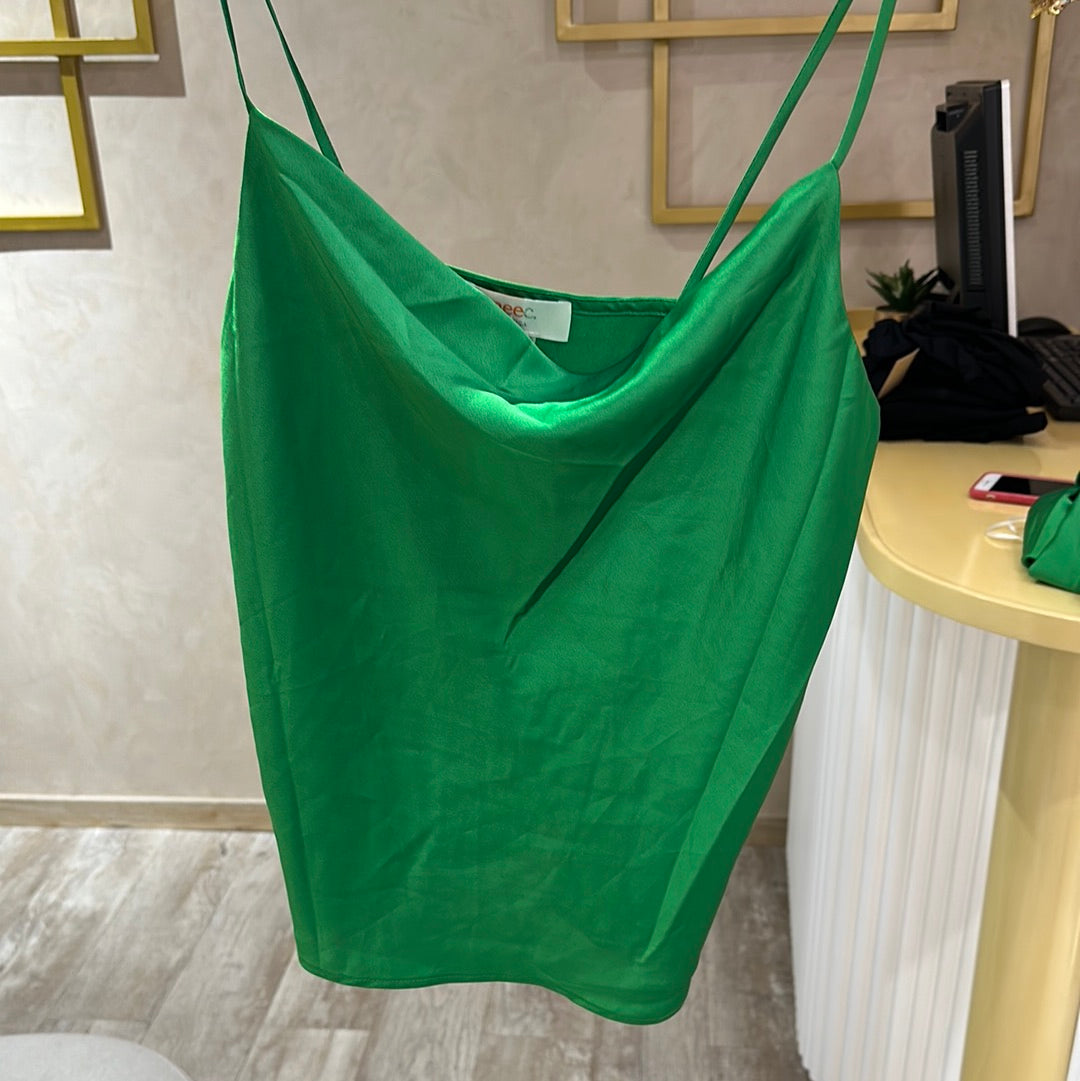 Blusa de seda verde