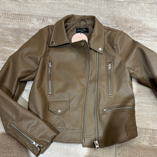 Chaqueta de cuero marrón