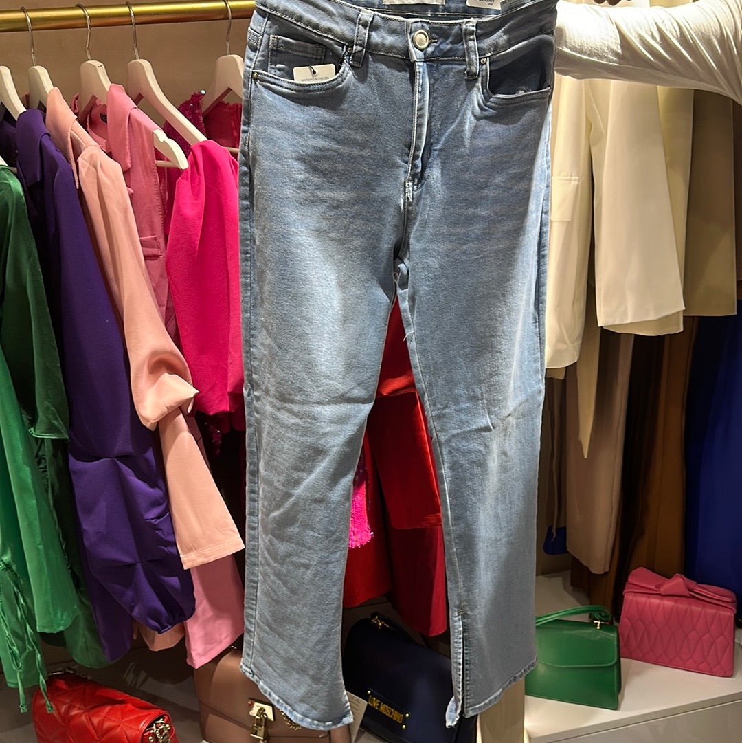 Blue jeans pop sugar abertura abajo