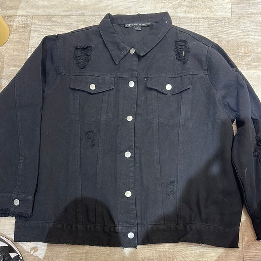 Chaqueta de jeans negra