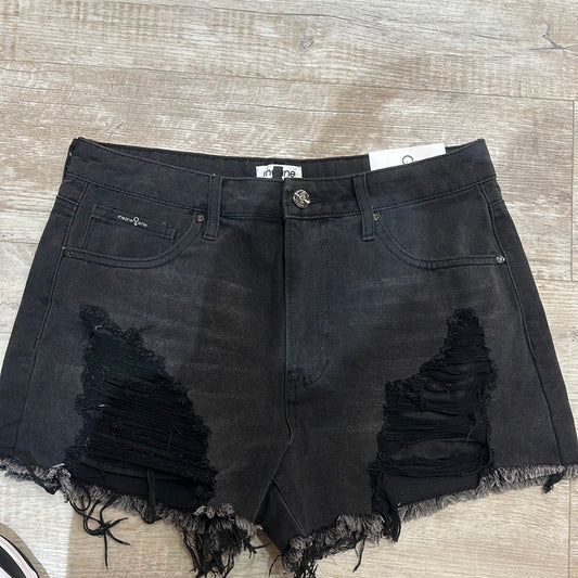 Short de jeans negro roto