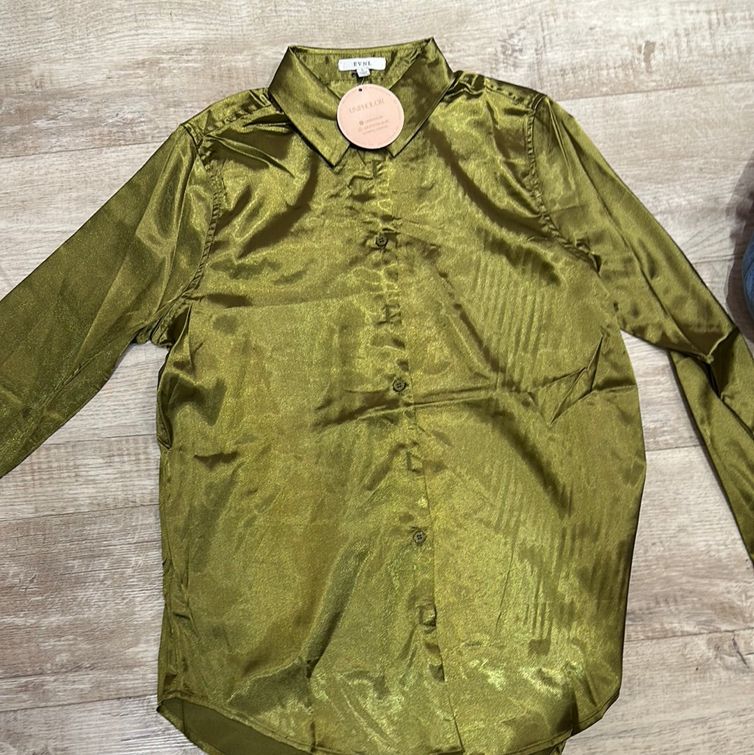 Camisa seda verde evnl