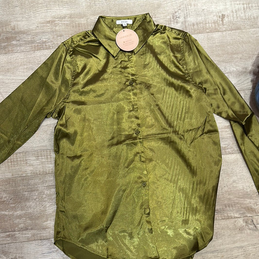 Camisa seda verde evnl